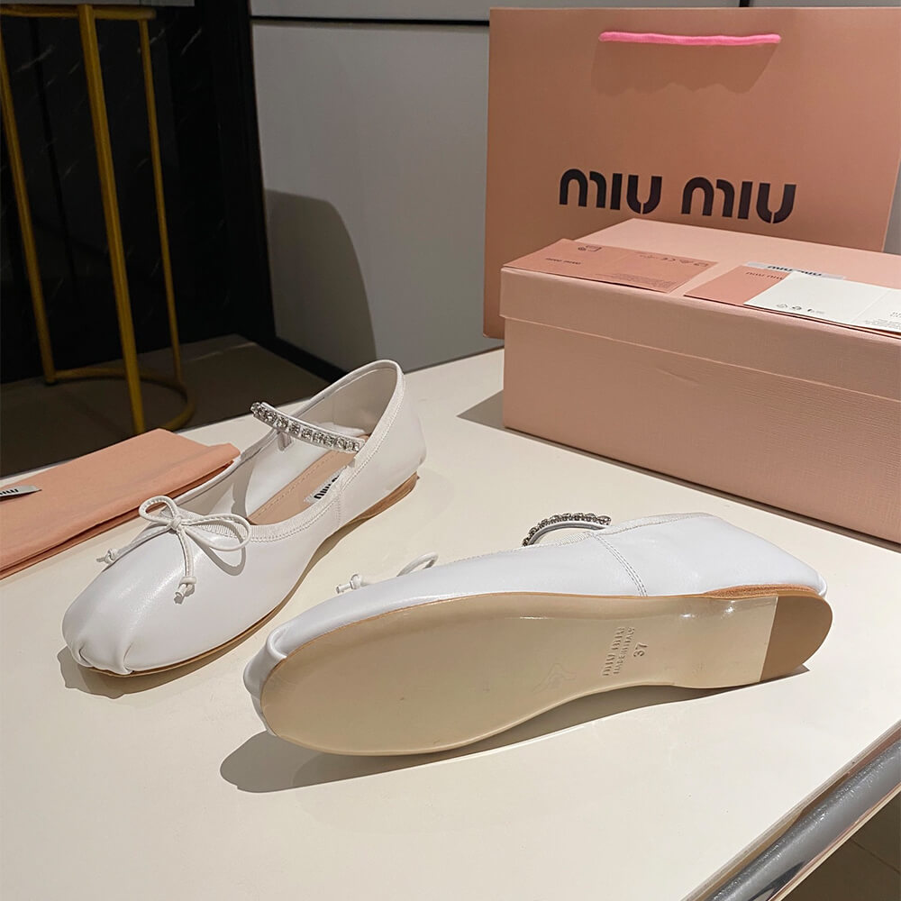 MiuMiu Leather ballerinas