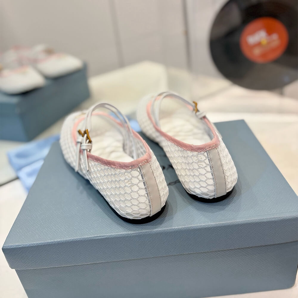 PRADA Mesh fabric ballerinas