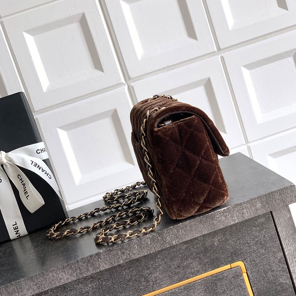 CHANEL SUEDE MINI FLAP BAG(HIGH-END GRADE)