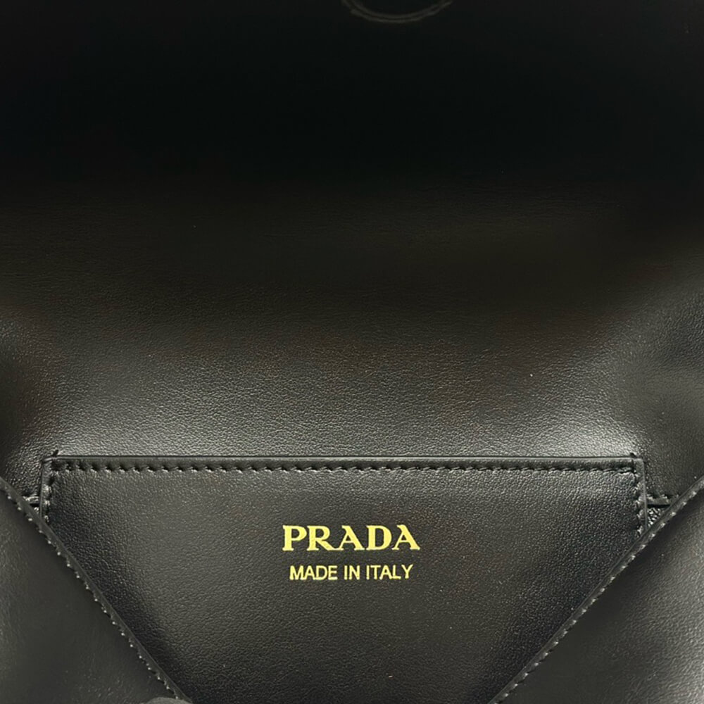 Prada Arque leather shoulder bag with flap