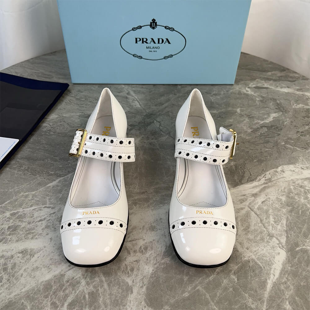 PRADA Patent leather Mary Jane pumps