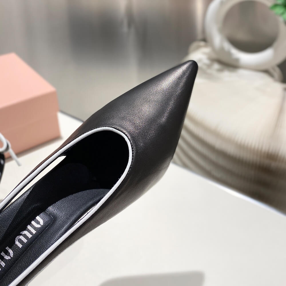 MiuMiu Nappa leather slingback pumps