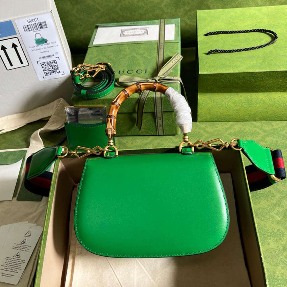 GUCCI BAMBOO 1947 JUMBO GG SMALL TOP HANDLE BAG