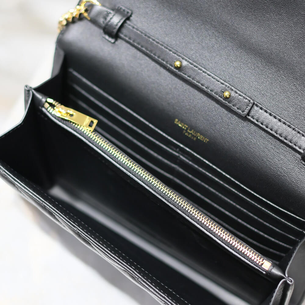 YSL cassandre chain wallet in lambskin