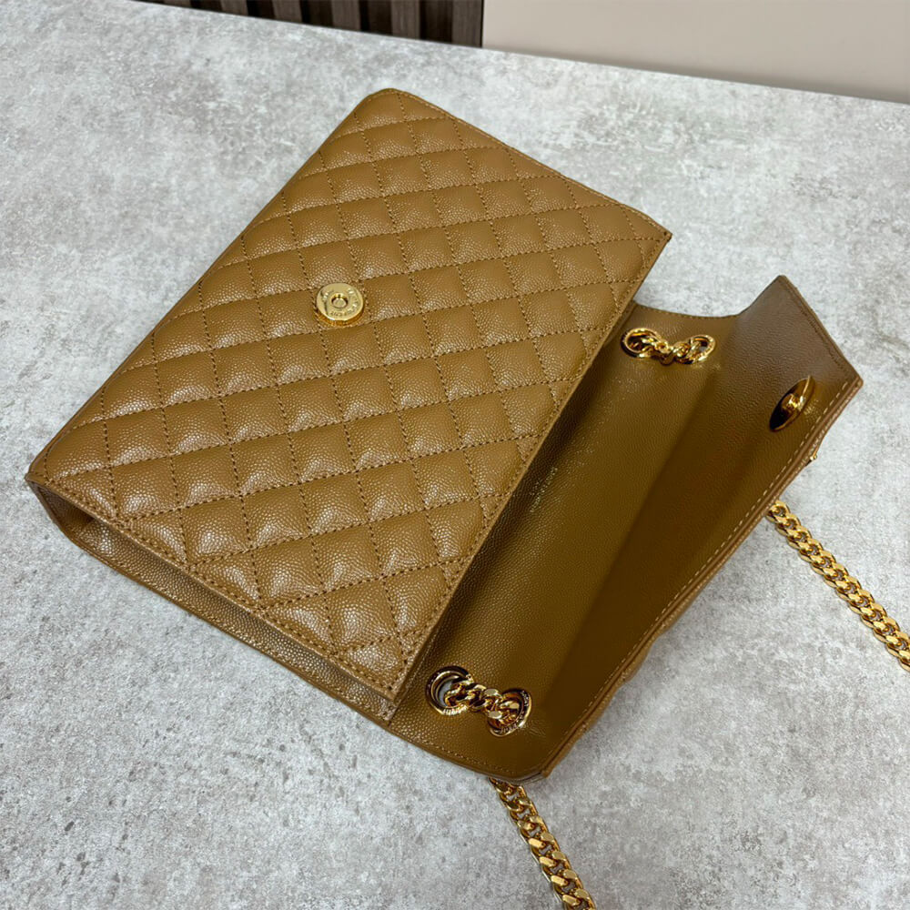 YSL envelope medium in grained leather