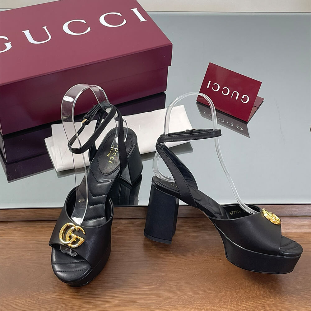 GUCCI Women s platform sandal with Double G