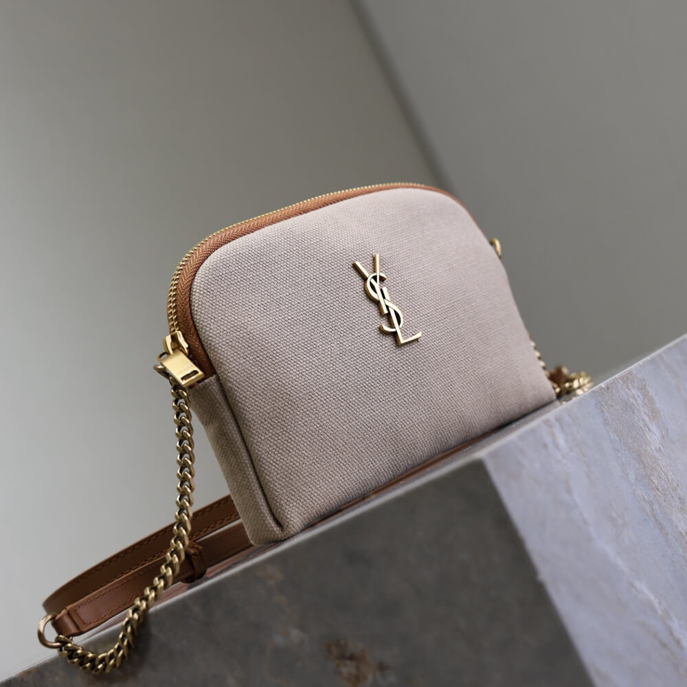 YSL GABY zipped pouch in canvas