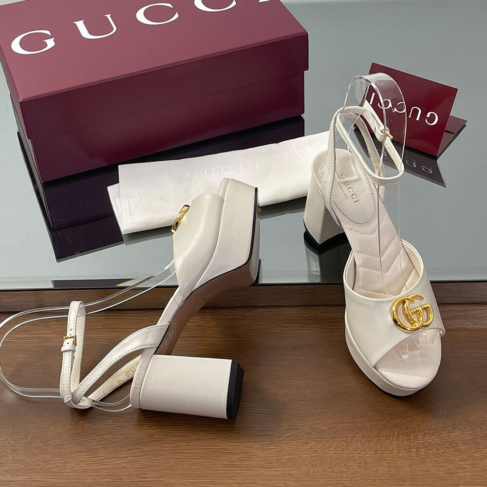 GUCCI Women s platform sandal with Double G