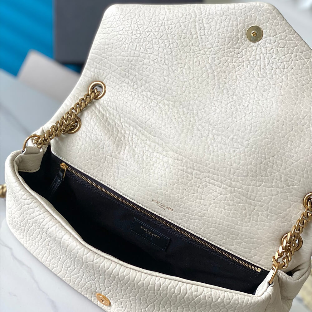 YSL Calypso large in grained lambskin