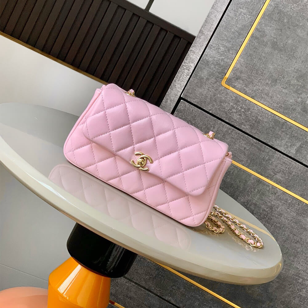 Chanel FLAP PHONE HOLDER WITH CHAIN(HIGH-END GRADE)