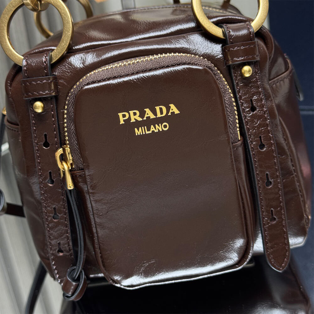 Prada Dangle leather top-handle mini-bag(HIGH-END GRADE)