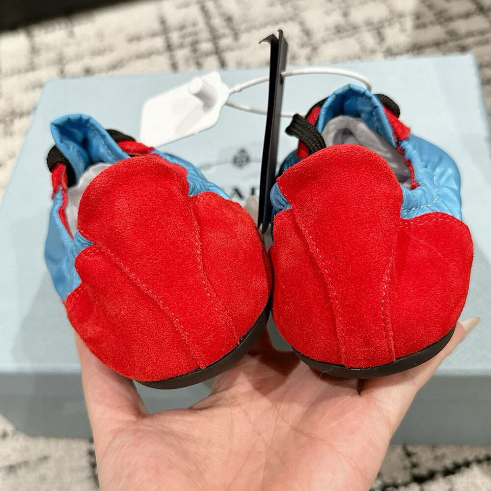 PRADA Collapse Re-Nylon and suede elasticized sneakers