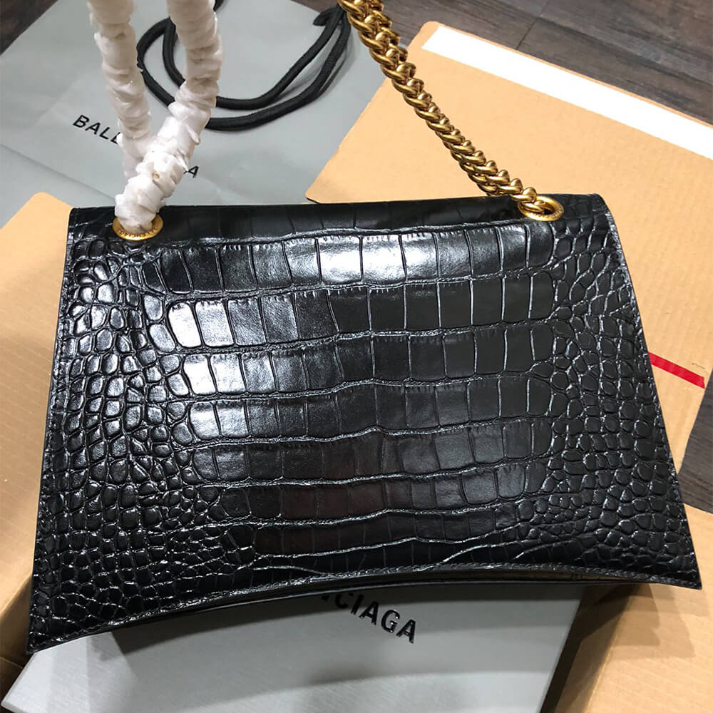 Balenciaga Women s Crush Chain Bag Medium(HIGH-END GRADE)