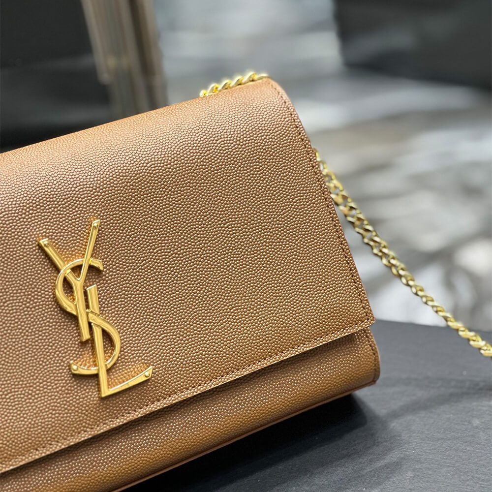 YSL kate medium in grain de poudre embossed leather