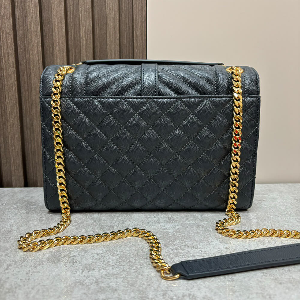 YSL envelope medium in grained leather