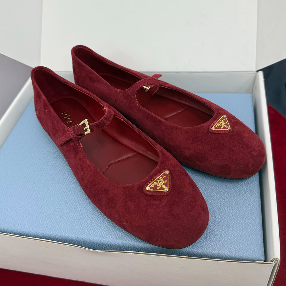 PRADA Suede ballerinas