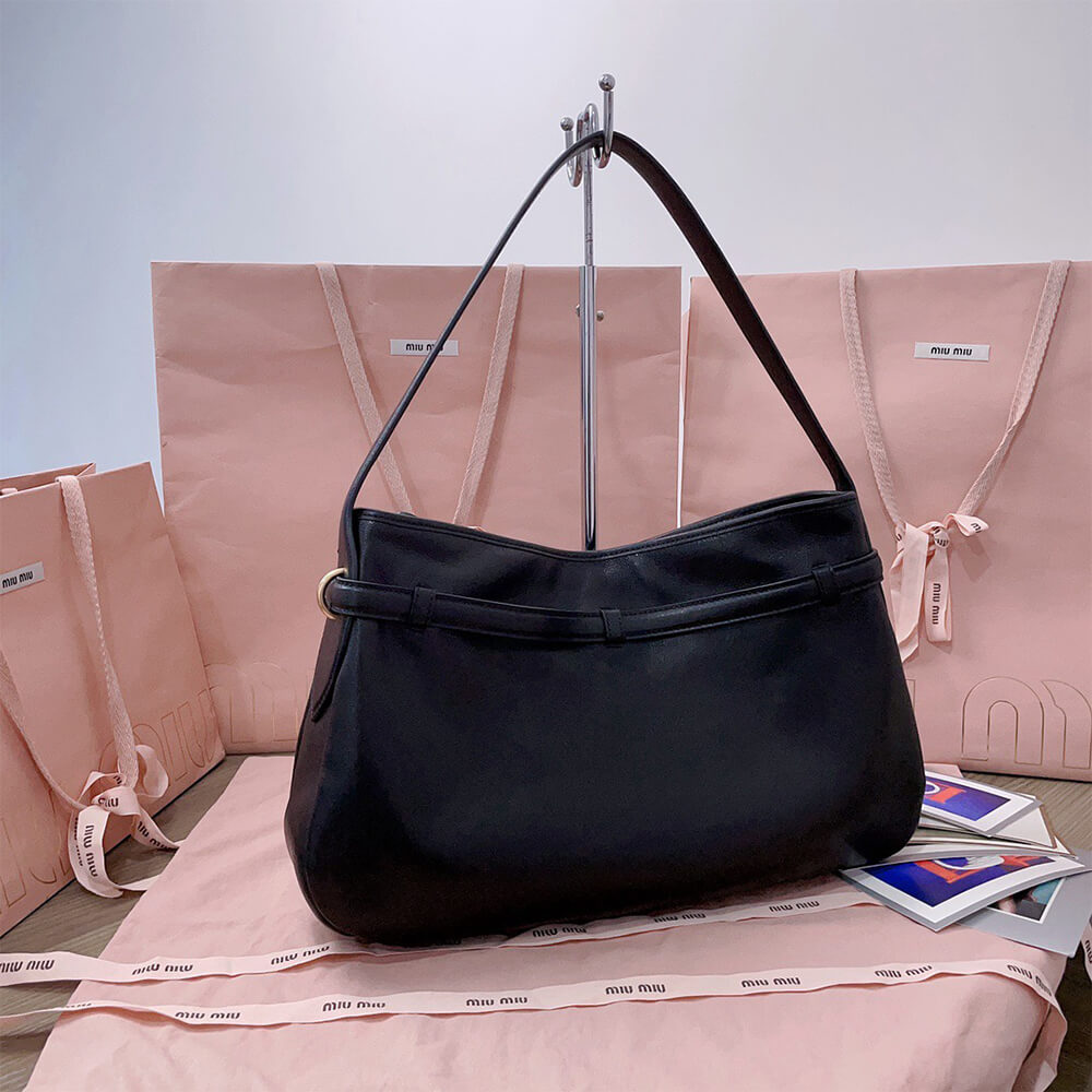 MIUMIU Medium Aventure nappa leather bag(HIGH-END GRADE)