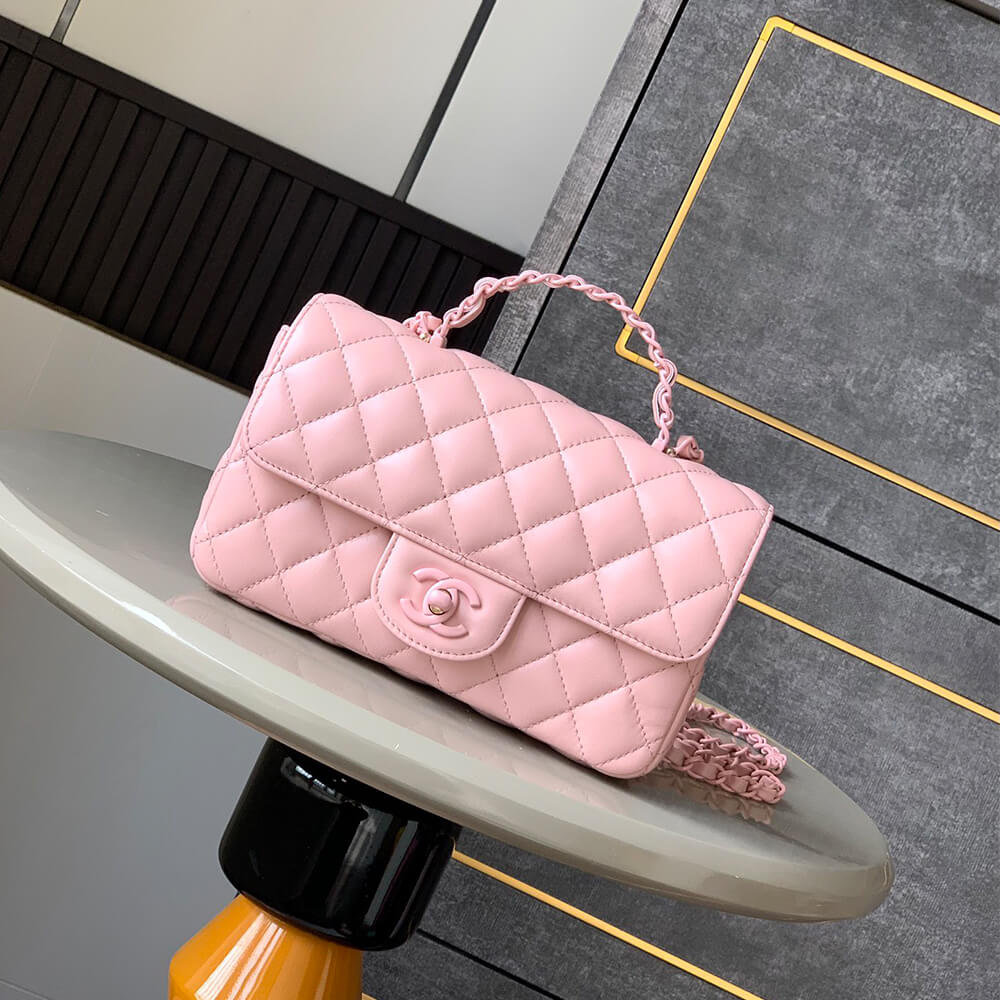 Chanel Mini Flap Bag with Top Handle(HIGH-END GRADE)