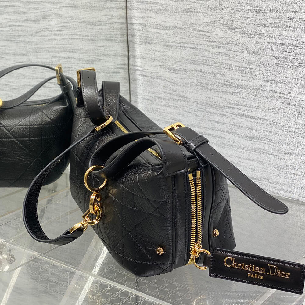 Small D-Journey Bag in Shiny Goatskin(HIGH-END GRADE)