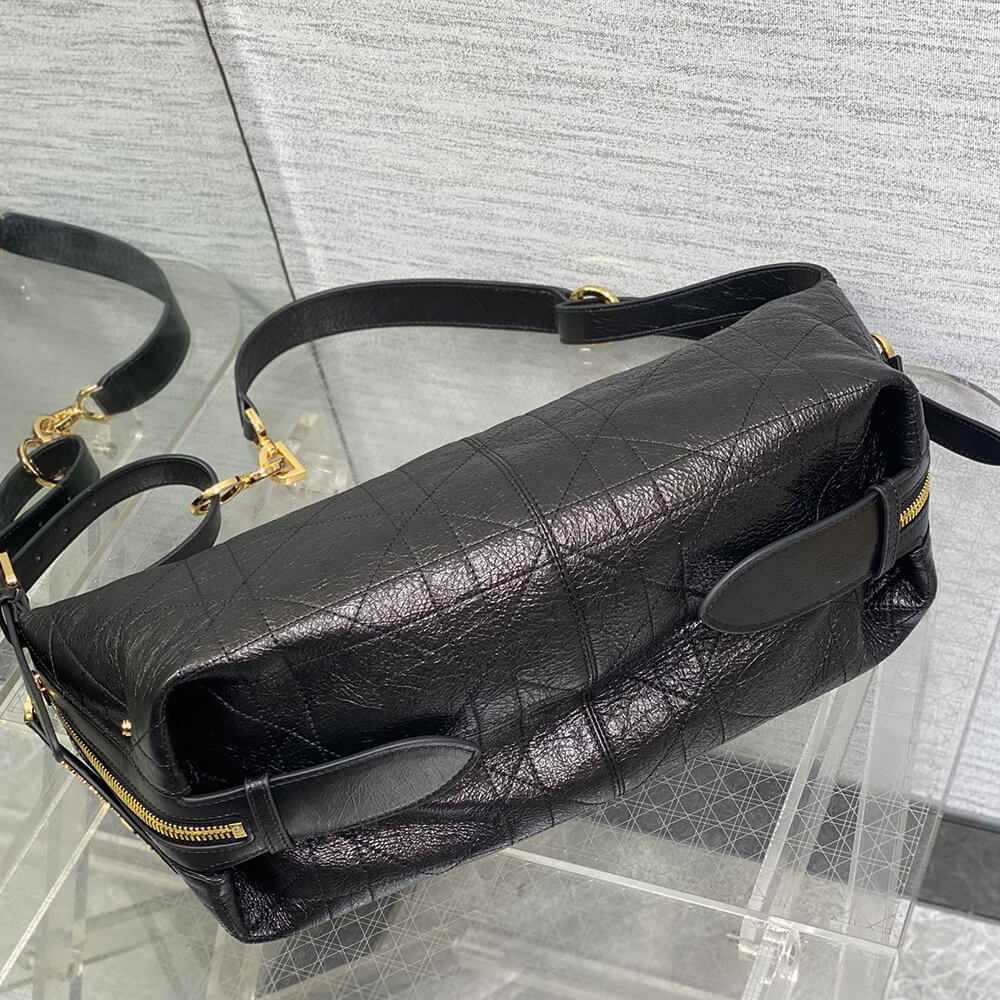 Medium D-Journey Bag in Shiny Goatskin(HIGH-END GRADE)