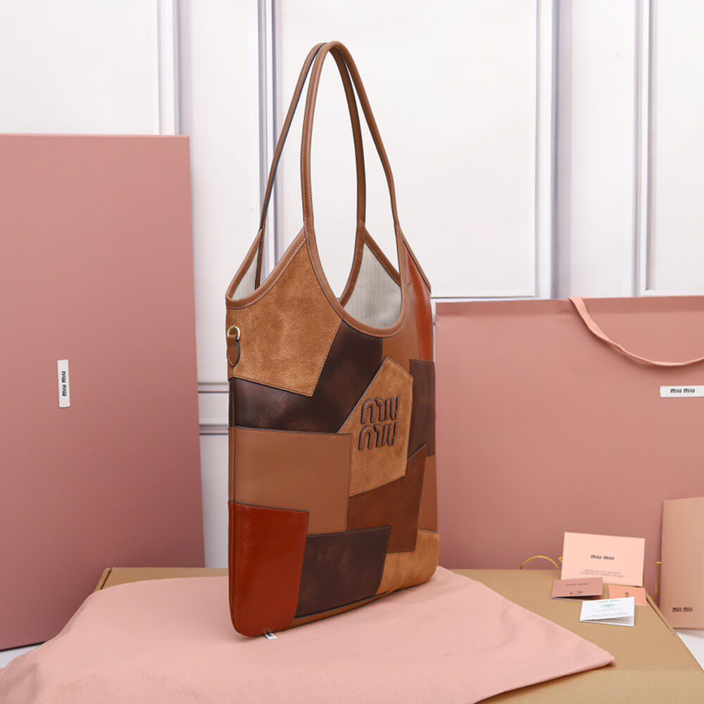 MIUMIU REGULAR IVY leather patchwork bag(HIGH-END GRADE)