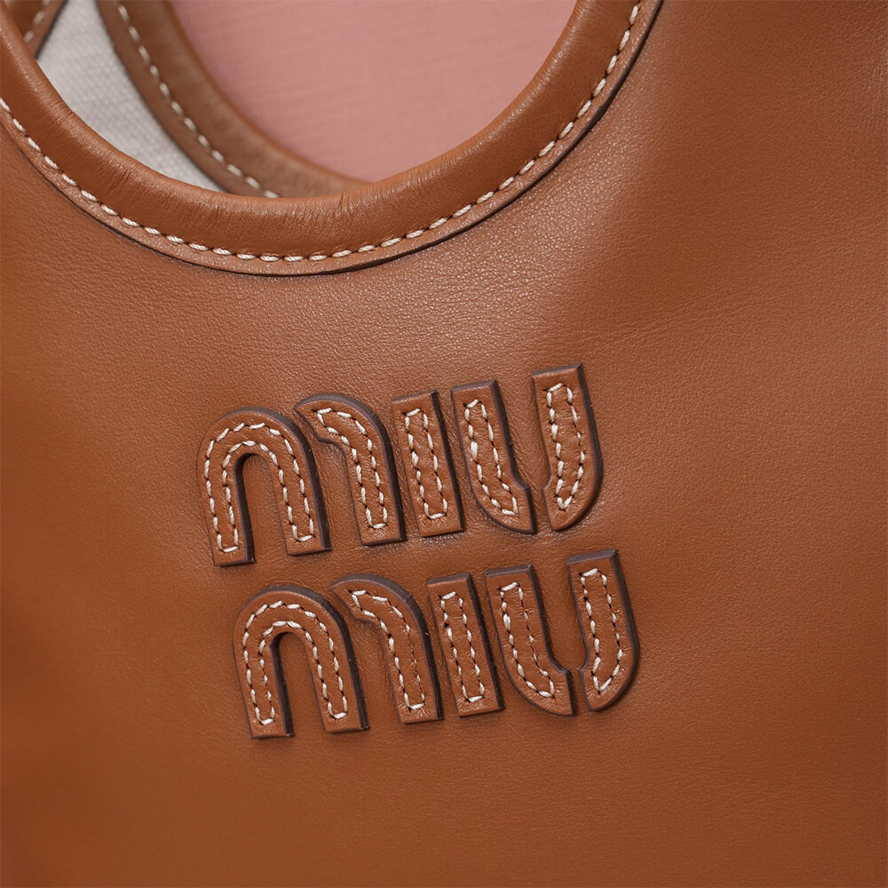 MIUMIU MINI IVY leather handbag(HIGH-END GRADE)